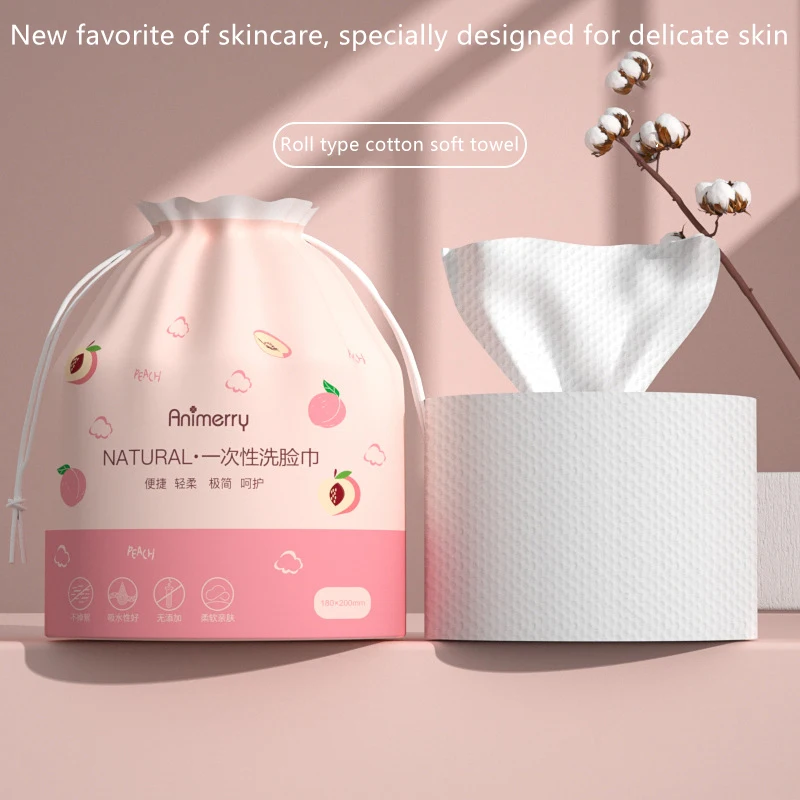

Disposable Face Towels Bathroom Facial Tissue Makeup Remover Wipes Dry Wet Skincare Roll Paper Multi Choices 1/2/3 Roll