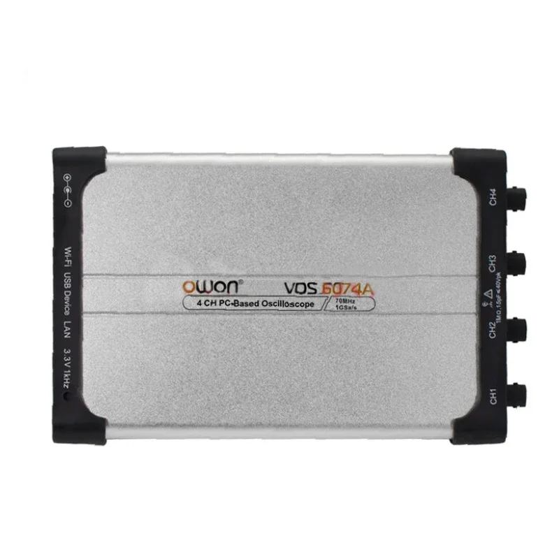 NEW OWON VDS6074 4 Channels Digital Virtual Oscilloscopes 8bits 70MHz 100MHz 1Gsa/s USB Type-C 5-15V 10M Record Oscillometer