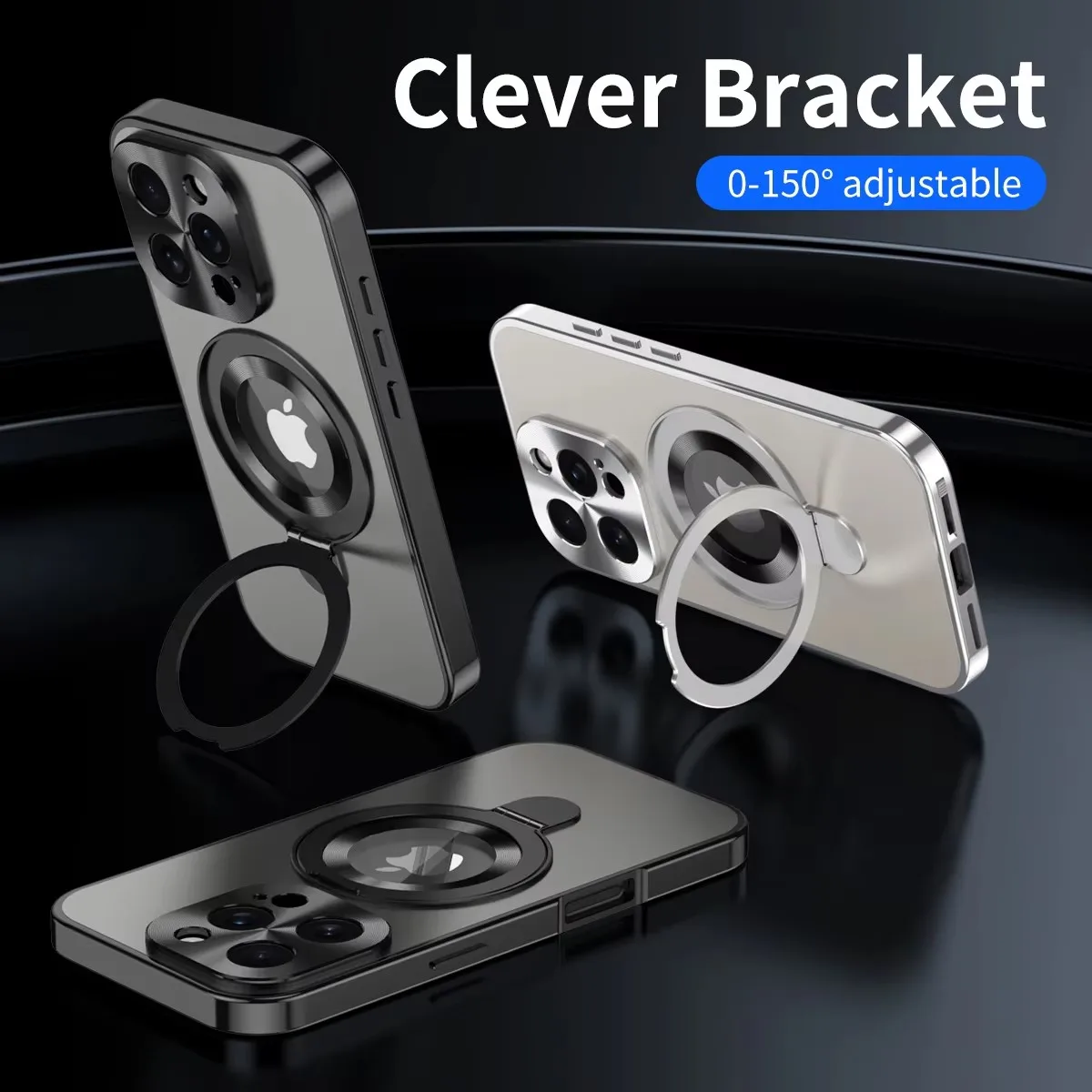 High quality Phone Case Color Backplate For IPhone 17 14 15 16Pro Max Magnetic Bracket Metal Frame All Inclusive HD-Definition