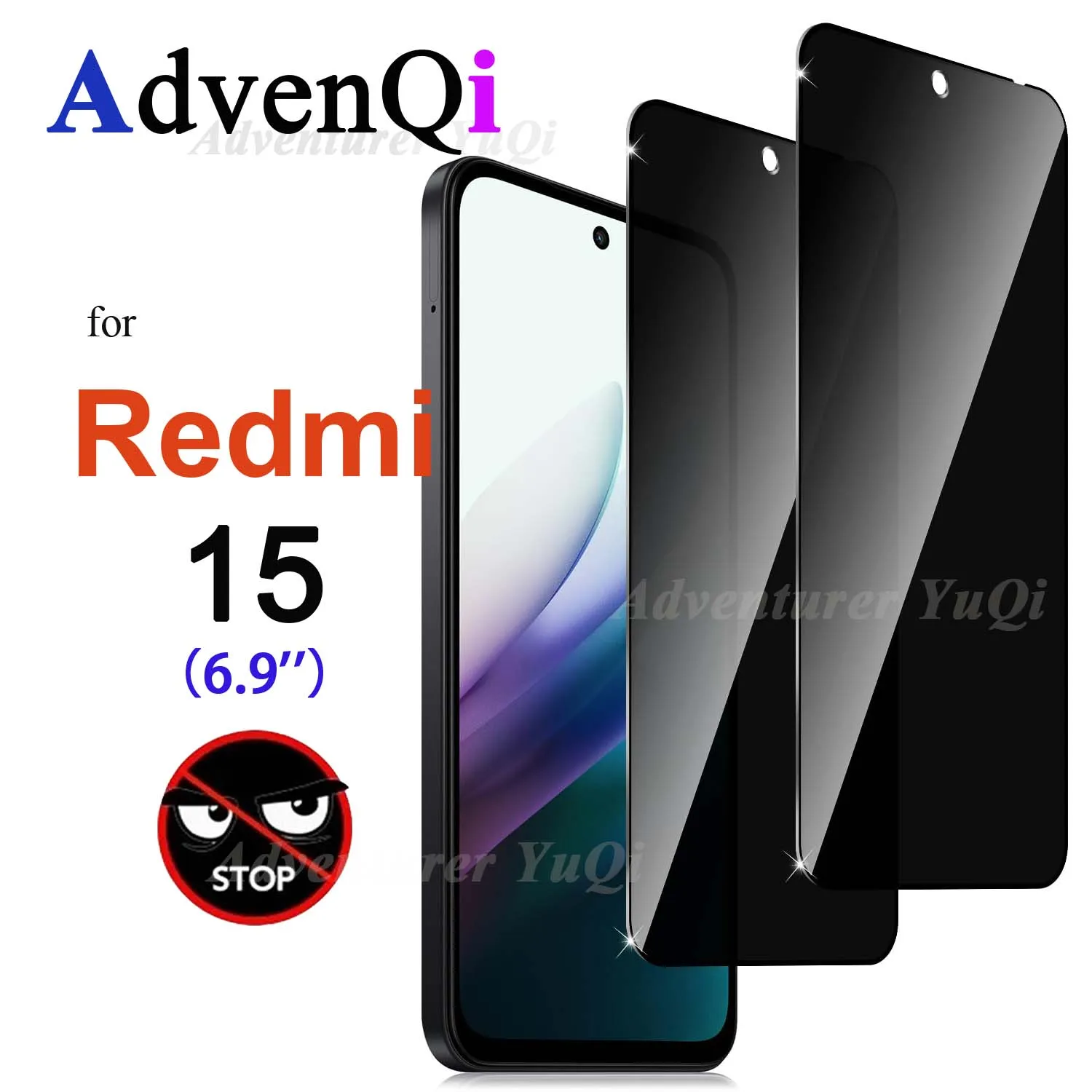 

Anti Spy Screen Protector For Xiaomi Redmi 15 6.9 inch Privacy Tempered Glass 9H Anti Peep Scratch High Aluminum