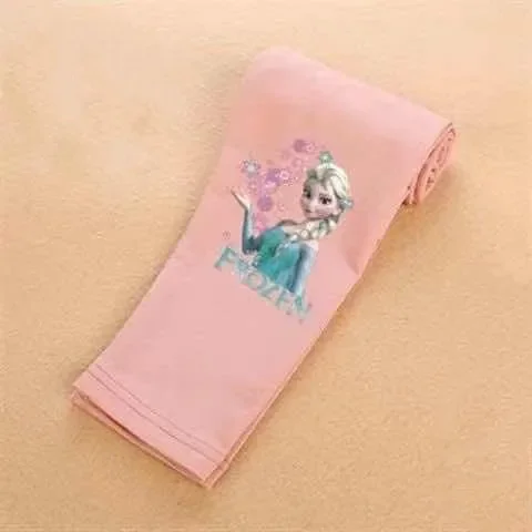 Baby Girls Pants Cartoon Frozen Anna Elsa Mickey Print Cotton Leggings Spring Autumn Children\'s Skinny Pant Kid Long Trousers