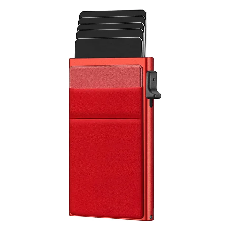Rfid Kreditkarteninhaber Männer Dünne Dünne Mini Minimalistische Brieftaschen Luxus Metall Bank ID Cardholer Fall Brieftasche für Männer Carteras Wahl