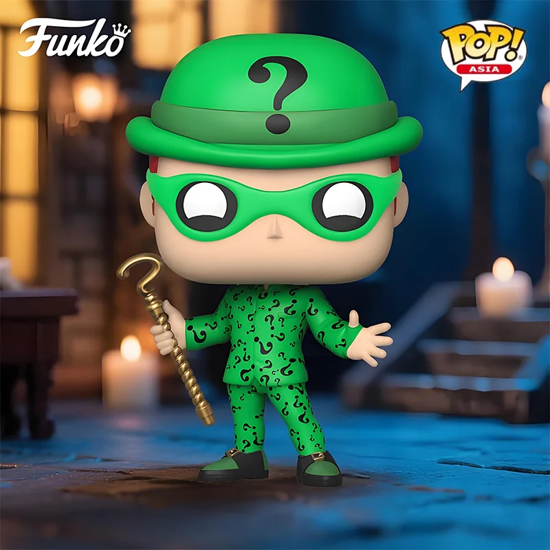 

Genuine Edition FUNKO POP Batman Forever - The Riddler Anime Action Figure Ornament Model Toys Assembly Collectible Model