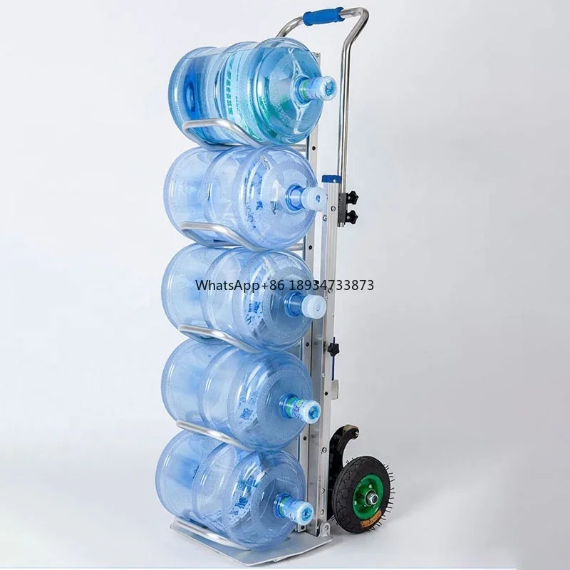 Custom 80kg 200kg Barreled Water Handling Trolley Aluminum Alloy Electric Stair Climbing Trolley