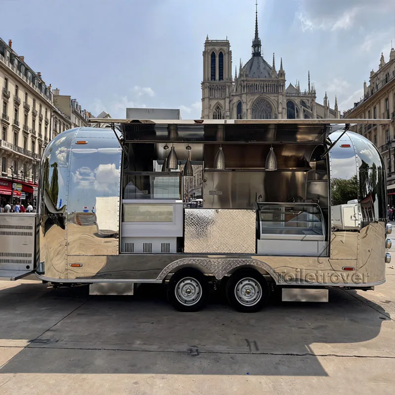 

Commercial Carnival Food Concession Trailers Tacos Waffle Crepe Dessert Pancake Snow Cone Food Truck for Coffee Shop Bakery