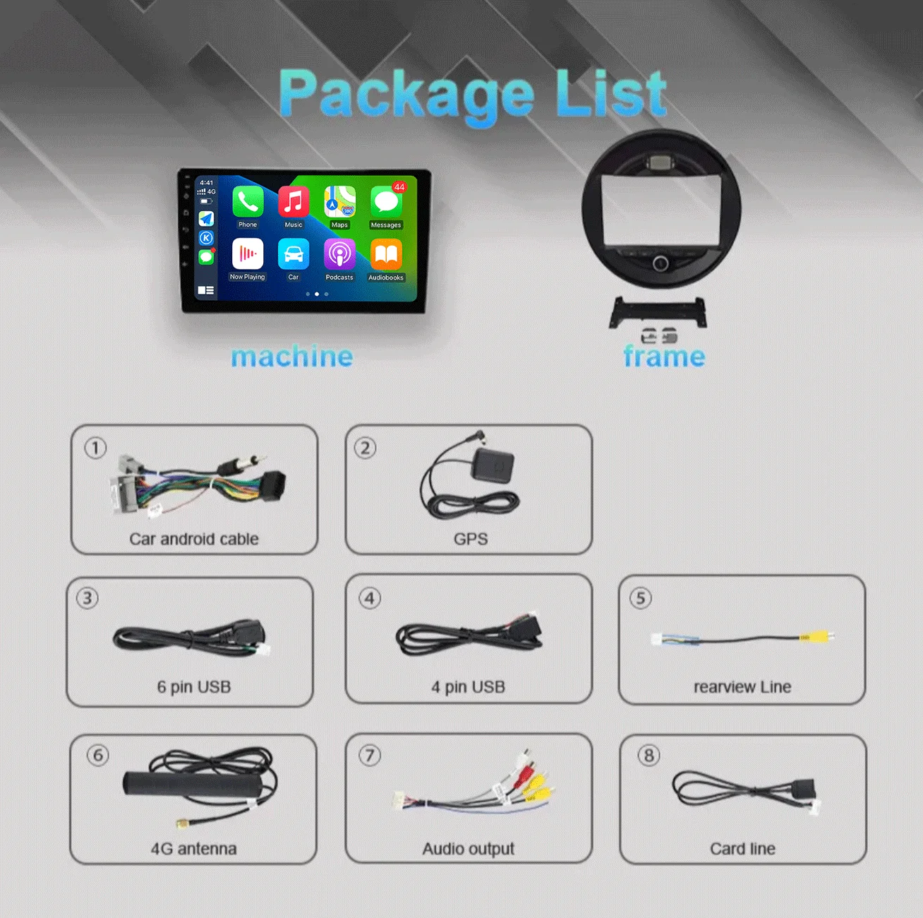 2K شاشة CarPlay راديو لسيارات BMW ميني كوبر F54 F55 F56 F60 2015-2019 Android15 السيارات سيارة مشغل وسائط متعددة ستيريو GPS 2Din