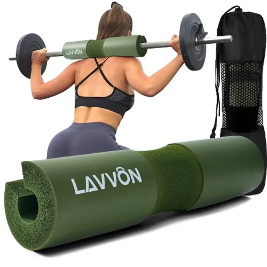 

Squat Pad - Foam Barbell Pad for Squats Cushion, Lunges and Bar Padding for Hip Thrusts - Standard Weight Bar Pad - Provides Cu
