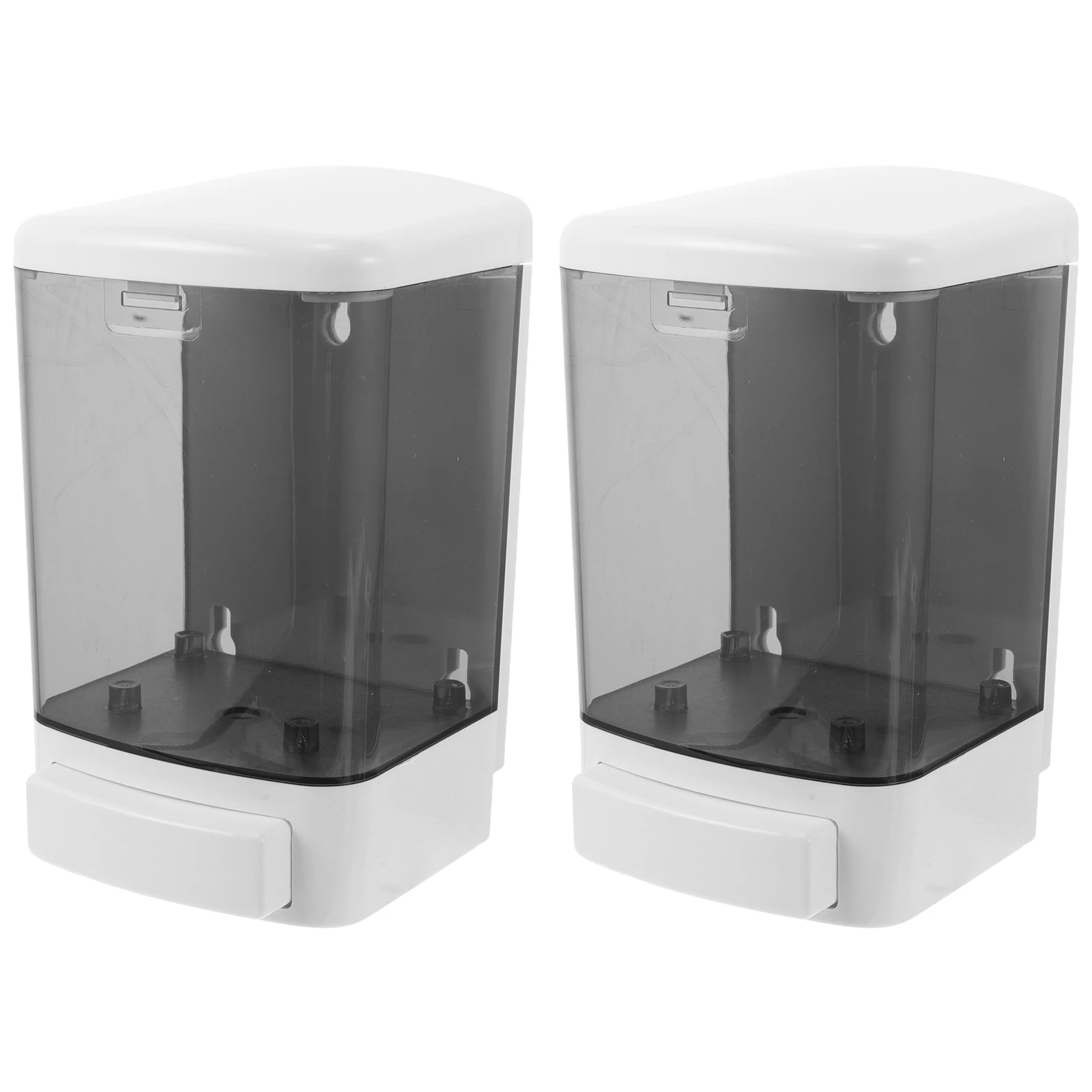 

Wall Mounted Soap For Bathroom Large Capacity Manual Pump Transparent Body Sturdy Plastic Dispenser Set Hand Soap Dispenser Wall