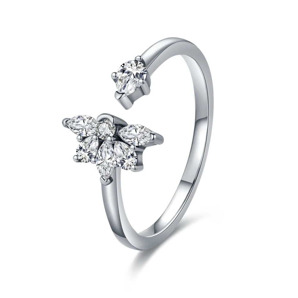 Women's Adjustable 925 Sterling Silver Animal Hoop Ring
