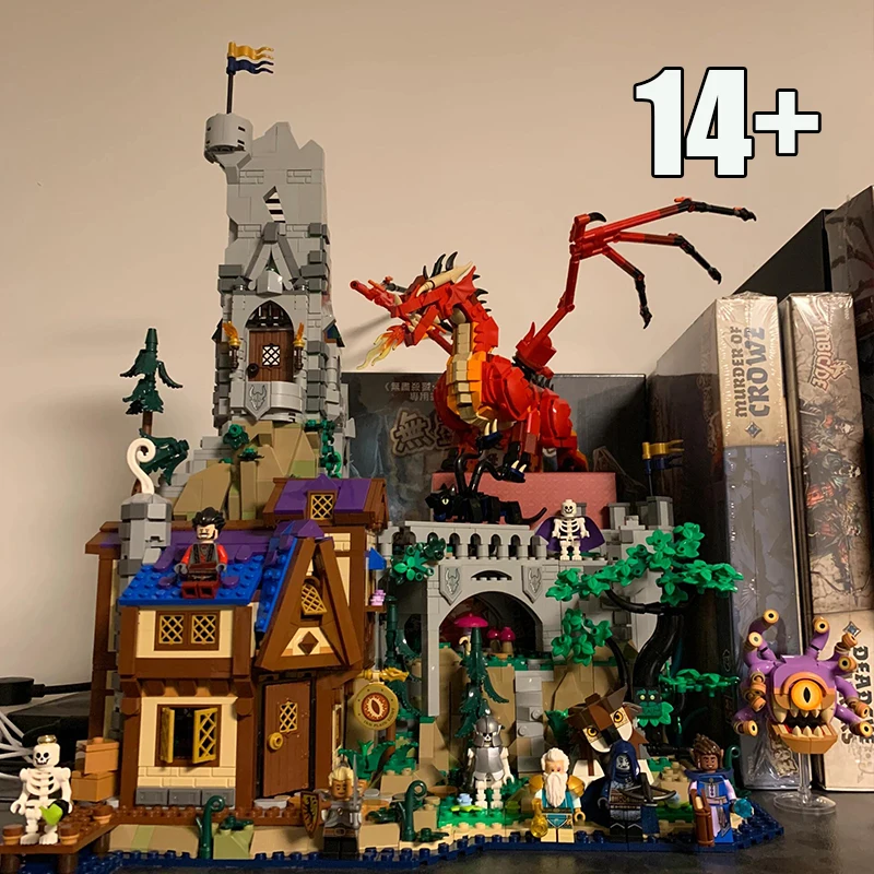 

3745 шт. 2026 Новинка В НАЛИЧИИ Красный Дракон украшение дома 21348 Набор украшений для рабочего стола для детского подарка