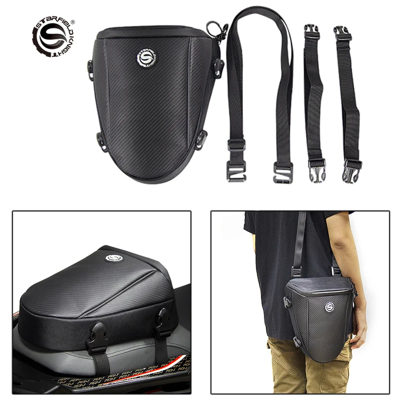 

2025 New Motorcycle Rear Seat Bag Waterproof Motorbike Tail Bag Large Capacity Motocross Tool Bag Anti-slip Moto Crossbody Bag