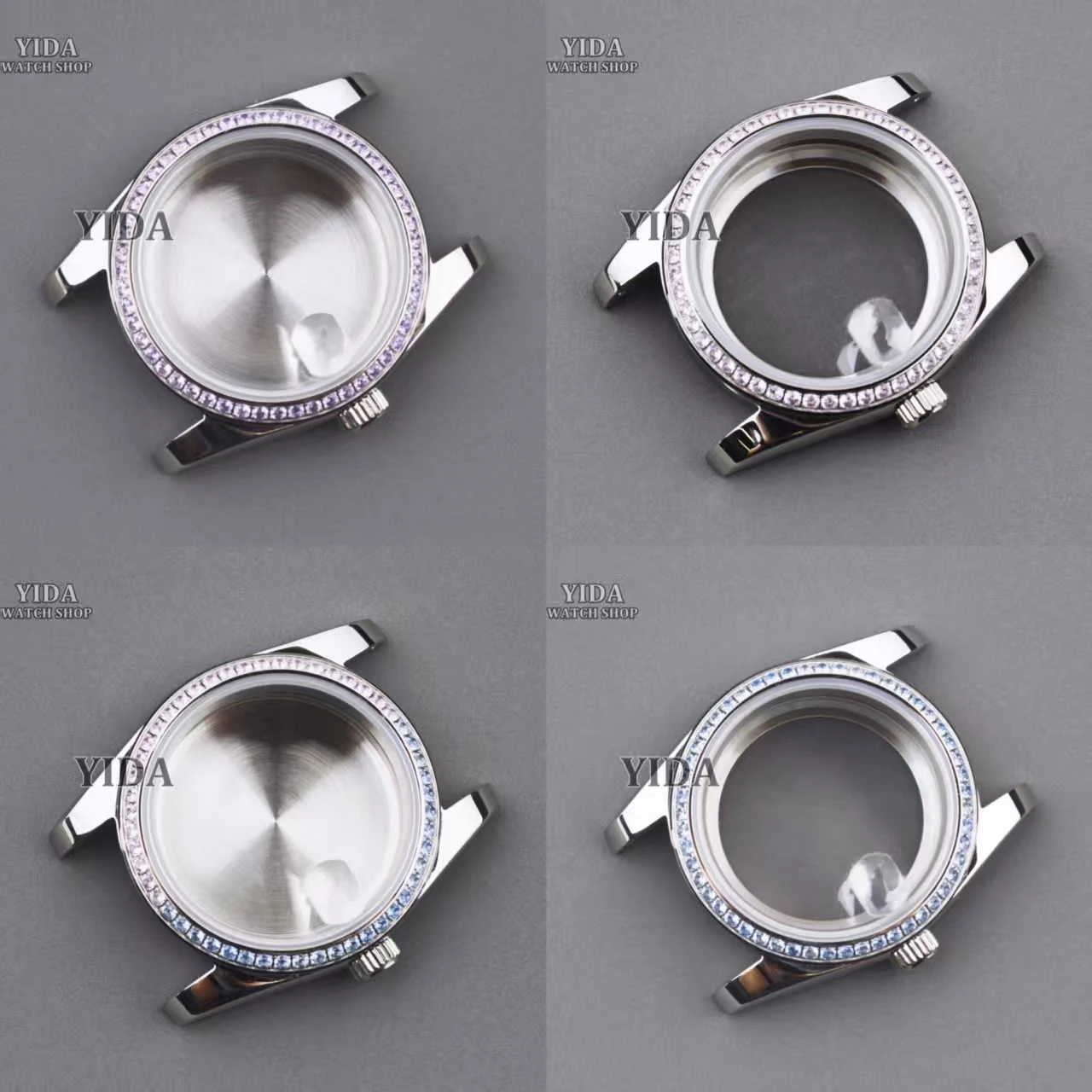 

NH35 Case Diamonds Watchcase Sapphire Crystal Stainless Steel 10ATM Waterproof for Datejust Fit NH35 NH36 Movement Watch Parts