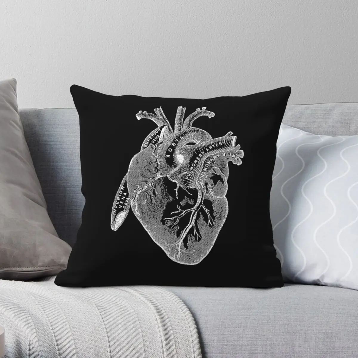 

Human Anatomy Heart Square Pillowcase Polyester Linen Velvet Printed Zip Decor Pillow Case Sofa Cushion Cover Wholesale