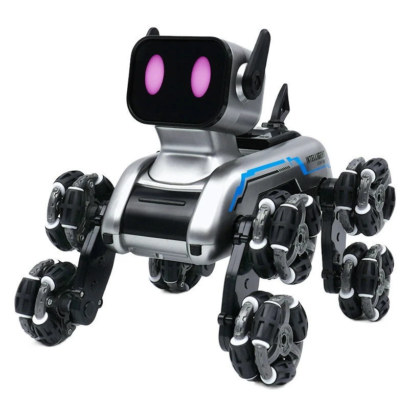 Jouet Robot intelligent RC pour chien, voiture à 8 roues, contrôle des gestes de cascade, véhicule d'escalade pour enfants, chiot mécanique, cadeau interactif pour animaux de compagnie