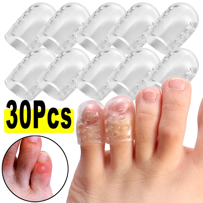 Silicone Toe Protective Cover Soft Shoes Anti-Friction Breathable Protector Prevents Blisters Caps Covers Protectors Foot Care