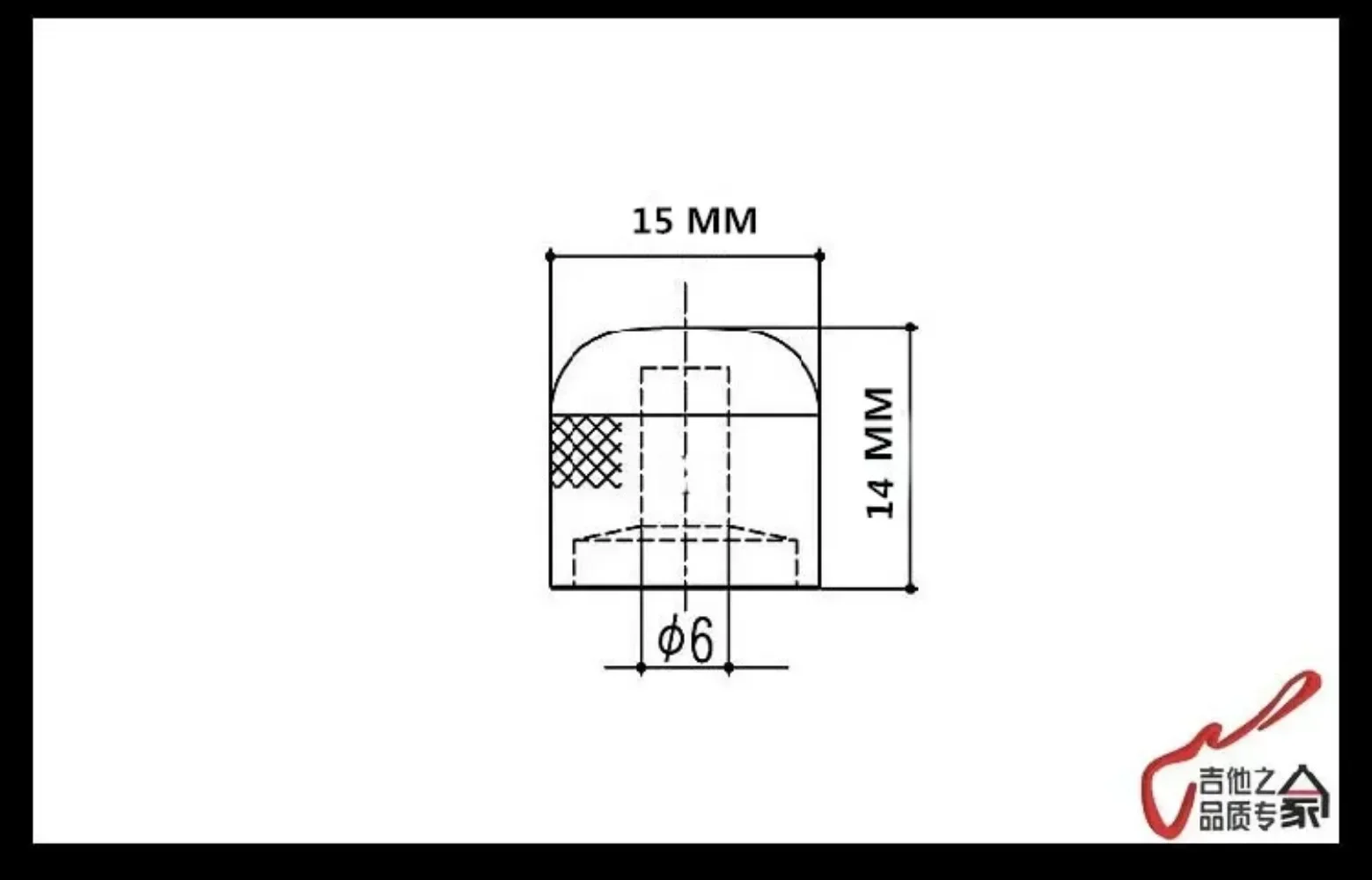 1 pezzo origine G.F Mini manopola in metallo a cupola per basso per chitarra elettrica 15MM * 14MM * 6.0MM - Made in Japan