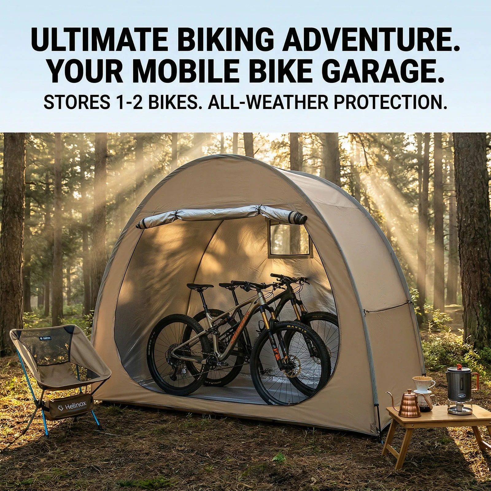 

Thickened Oxford Cloth Portable Bike Shelter Private Travel Tent for Outdoor Hiking Cycling Camping And Travel