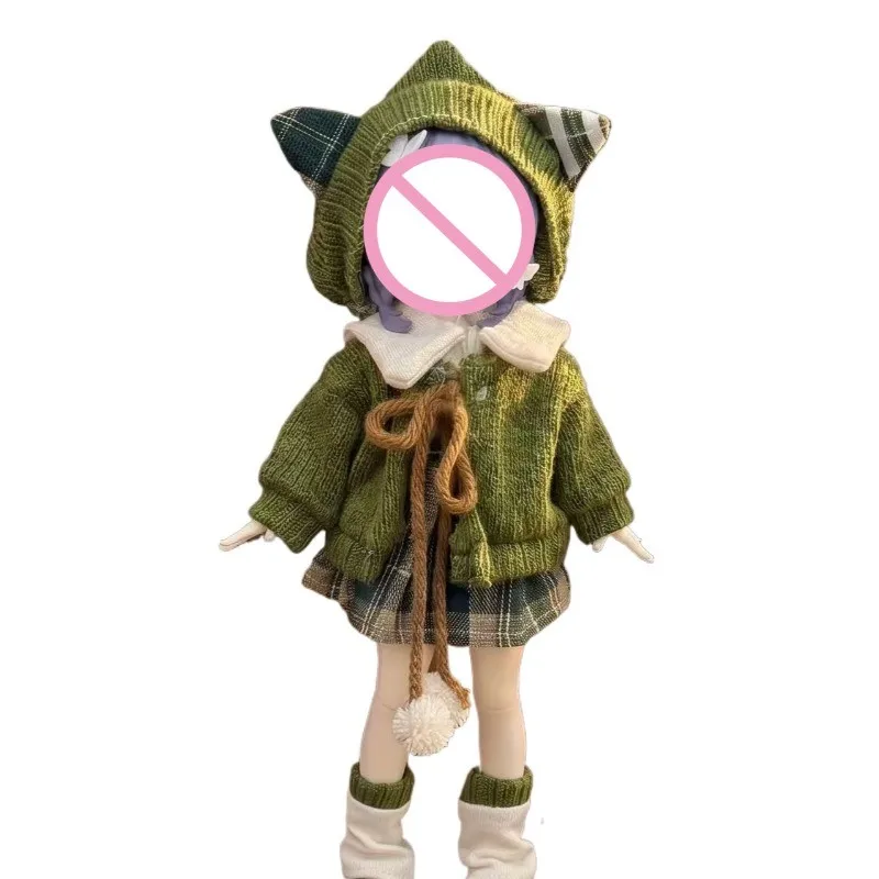 Doll Clothes Suitable for 1/8, 1/12 Ratio 15-17cm Doll Wearing Set Lolita Style BJD Ashi Body Dress-up Toy Clothes（No doll)）