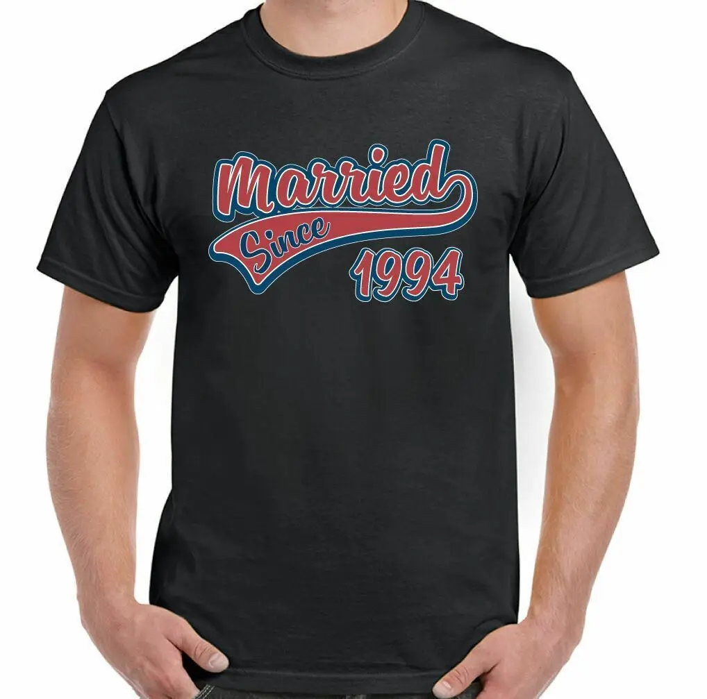 

Married Since 1994 Mens Funny Wedding Anniversary T-Shirt Fathers Valentines Day