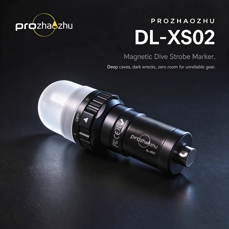 PROZHAOZHU 3000 Lumen IP68 Waterproof 200M Diving Strobe Rechargeable 26650 Underwater Scuba Signal for Wreck Diving