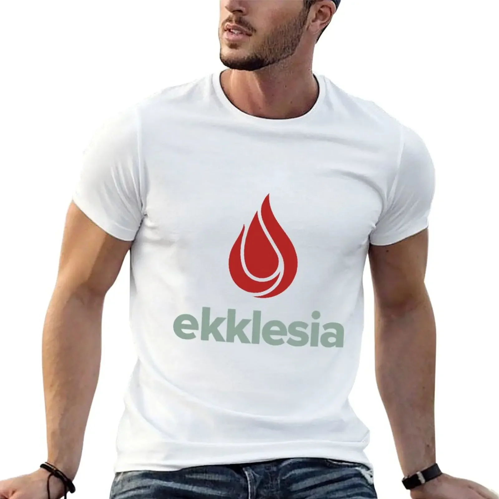 

ekklesia light green T-Shirt cute tops anime shirt t shirt men 100℅ cotton