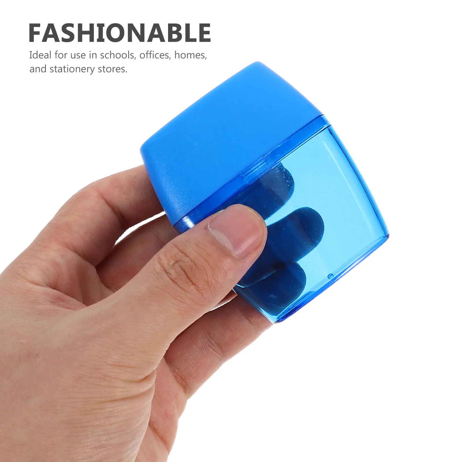 

12Pcs Portable Double Hole Pencil Sharpener Manual Plastic for Classroom Office Manual Pencil Sharpeners