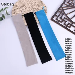 StoBag 50pcs Wholesale Long Velvet Bag Drawstring Flannel Packaging Jewelry Gift Storage Portable Bundle Pocket Organizer Pouch