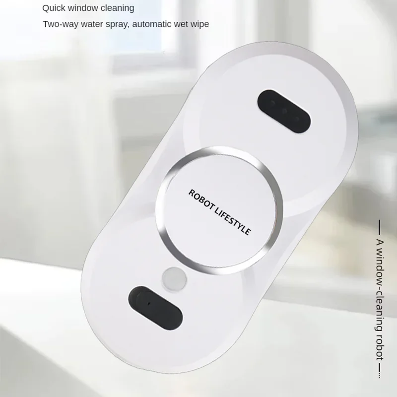 Window Robot Glass Washer Machine with Double Water Tank, Automatic Wet Wipe, Remote Control, Smart Electric Window Cleaner