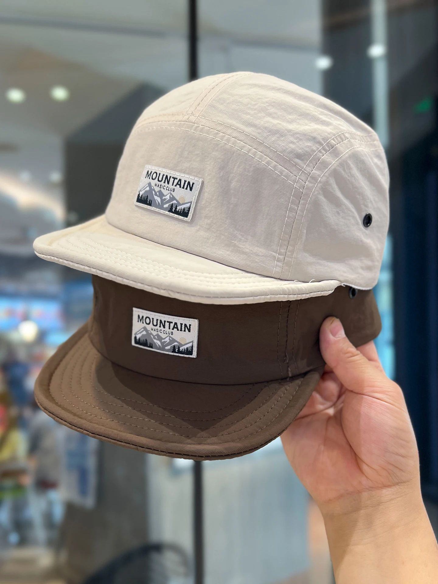 New quick-drying tooling five-piece hat men's retro soft-brimmed cap summer short-brimmed baseball cap