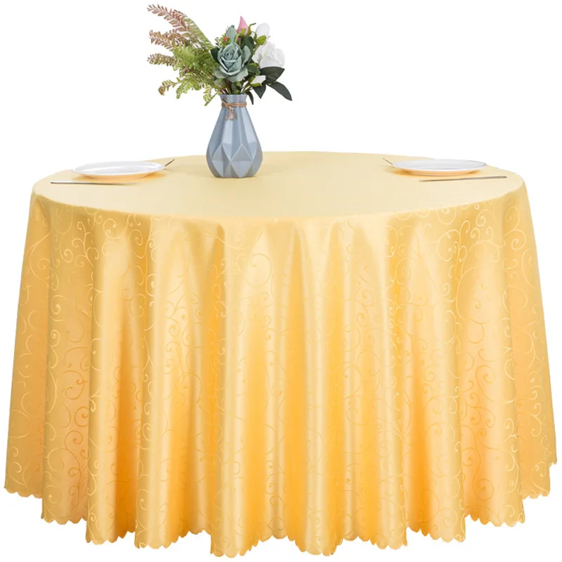 

BFA4012-1+88301-ANew Tablecloth, No Wash, Anti Scald Plastic, Round Table Cloth, Round Dining Table Mat, Fabric