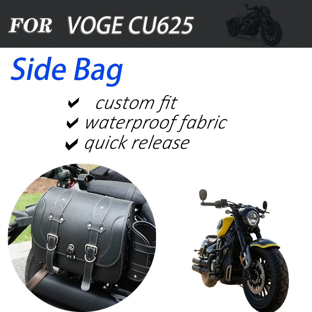 For VOGE CU625 Motorcycle Custom Retro Side Storage Bag Quick Release Modified Parts