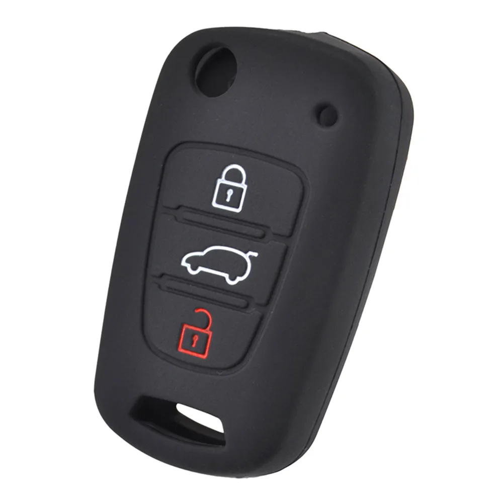 Silicone Key Case Fob For Kia Rio Soul Venga Picanto Rio Sorento Ceed Sportage For Hyundai i20 i30 Veloster ix20 Remote Cover