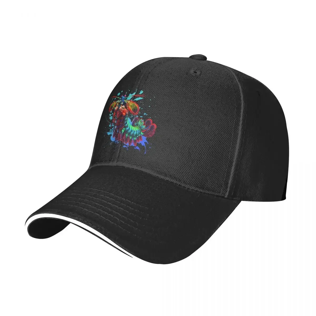 Rainbow Peacock Mantis Shrimp Blue Splash Baseball Cap Luxury Brand Sunscreen Men's Luxury Women's