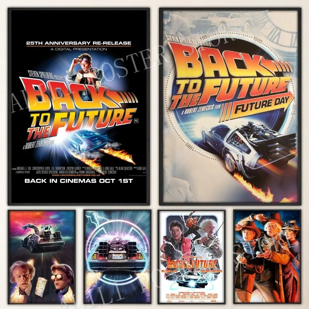 

Movie Back To The Future Poster Vintage Poster Prints Art Home Painting Bathroom Kitchen Bar Accessories Wall Sticker Large Size