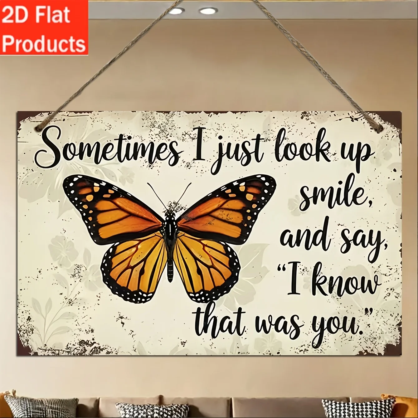 2D FLAT, Wooden Decorative Sign & Plaque - 1pc 