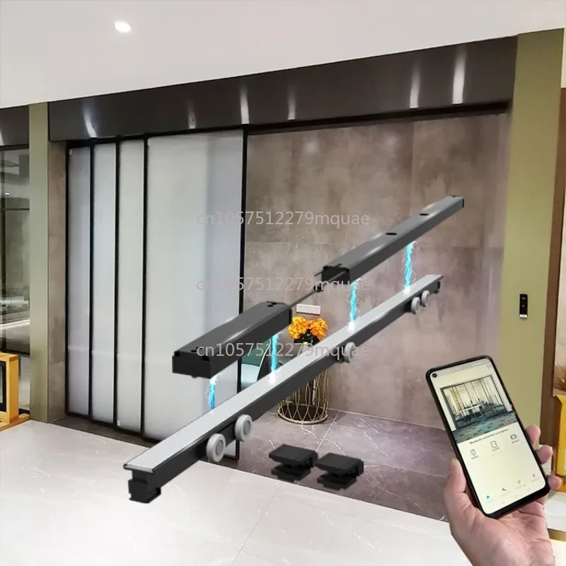 WIFI APP Smart Glass Sliding Automatic Door System Office Partition Wall Magnetic Levitation Glass Automatic Sliding Door