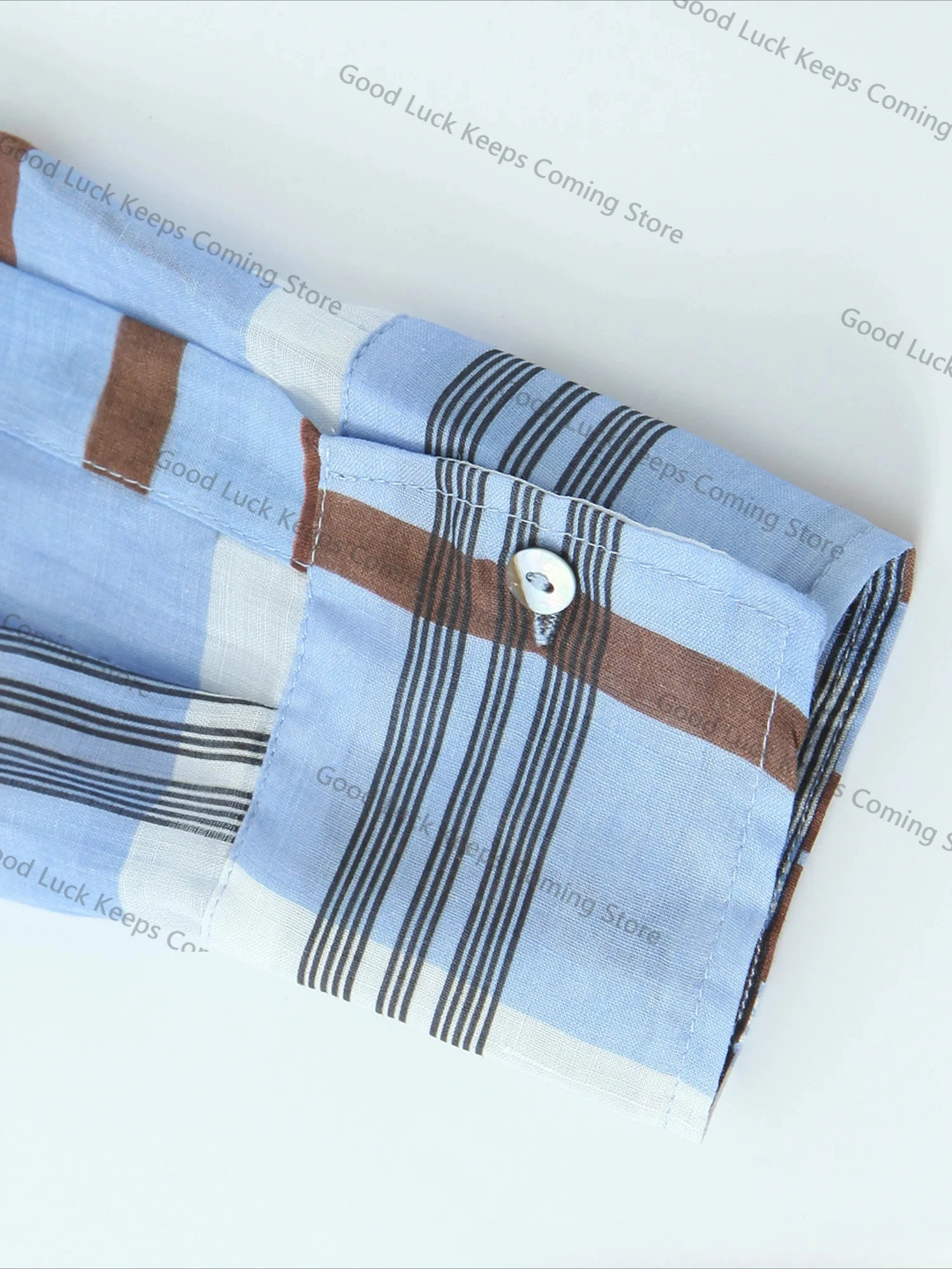 Camicie scozzesi con tasche a maniche lunghe larghe primaverili Camicetta monopetto casual blu da donna Camicia lunga blu Camicia a maniche lunghe femminile