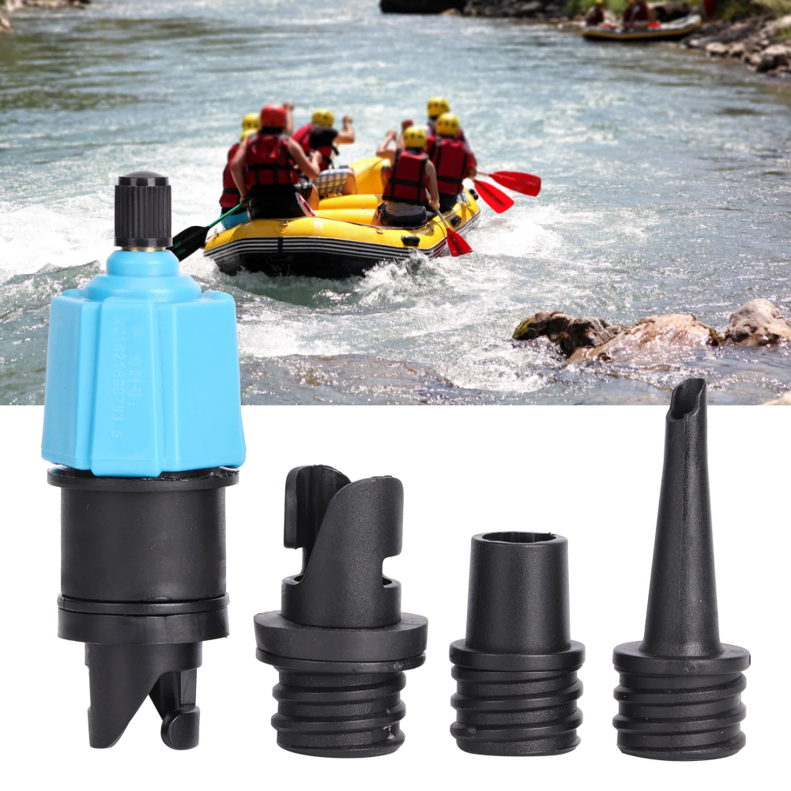อะแดปเตอร์ปั๊ม SUP วาล์วลมแบบเป่าลมพร้อมก๊อกลม 3 ตัว ใช้งานง่าย ของใหม่ สำหรับแพดเดิลบอร์ด เรือแคนู เรือยาง