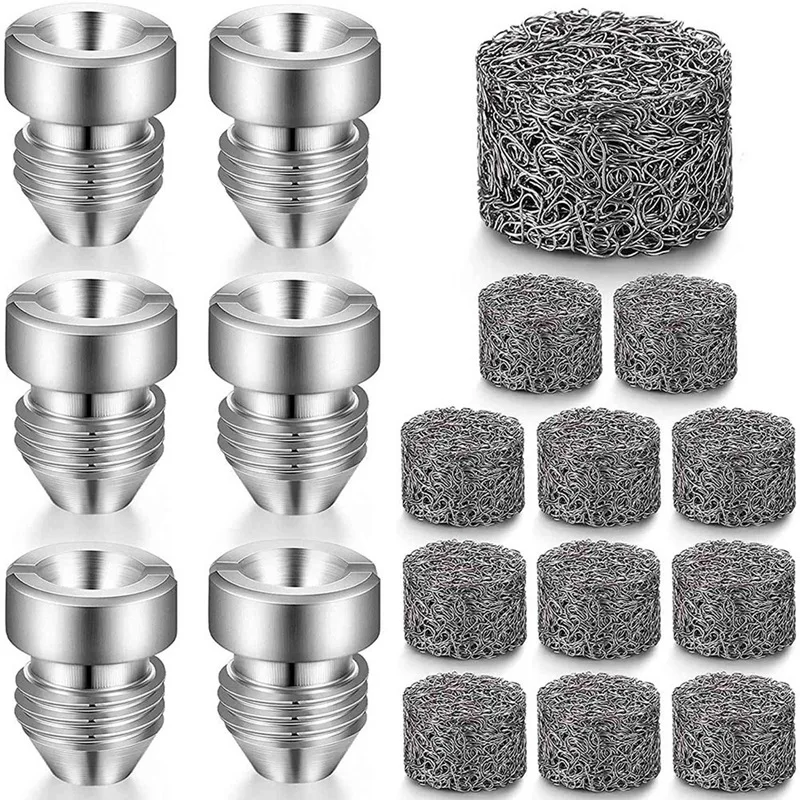 12 Pieces Foam Cannon Orifice Nozzle Tips And 24 Pieces Foam Maker, Universal 1.1 Mm Thread Nozzle And Mesh Filter