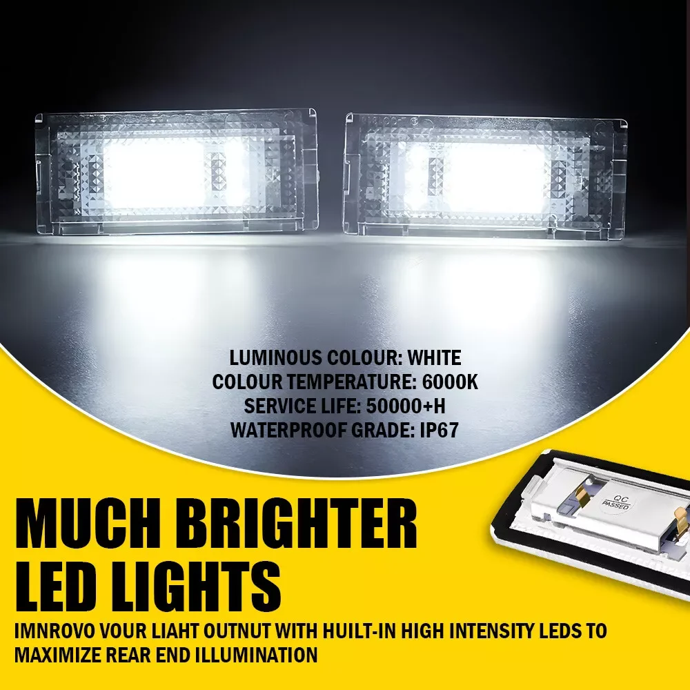 

12V 18LED Number License Plate Light Lamp Cold White CANBUS Car No Error For BMW 3 Series E46 4D 1998-2003 5D Touring 1998-2005