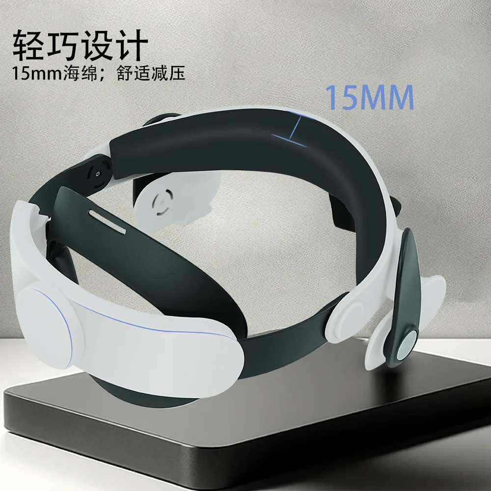 Kopfgurt für Meta Quest 3/Quest 3s vr Brille komfortable Version (m084) Virtual-Reality-Brille Stirnband verstellbare Metqu