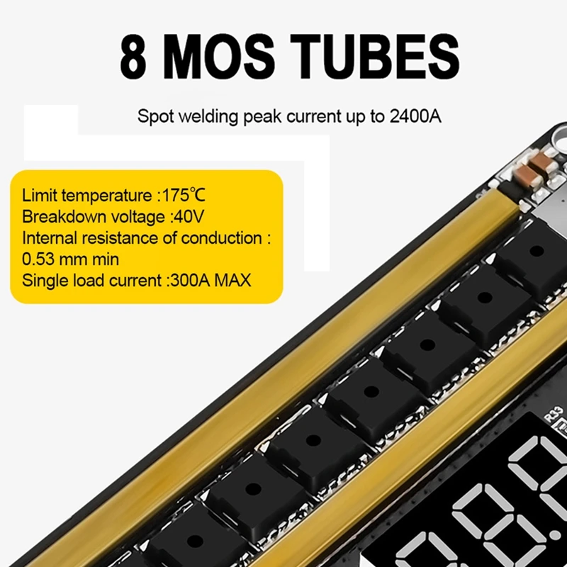 12V Handheld Adjustable Spot Welding Machine Control Board For 18650 Battery Spot Welder 0.1-0.2Mm Nickel Sheet