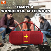 TG668 Outdoor Portable Vertical Wireless Compatible Speaker, IPX4 Waterproof, High Power, LED Light Cube Speaker Music Player