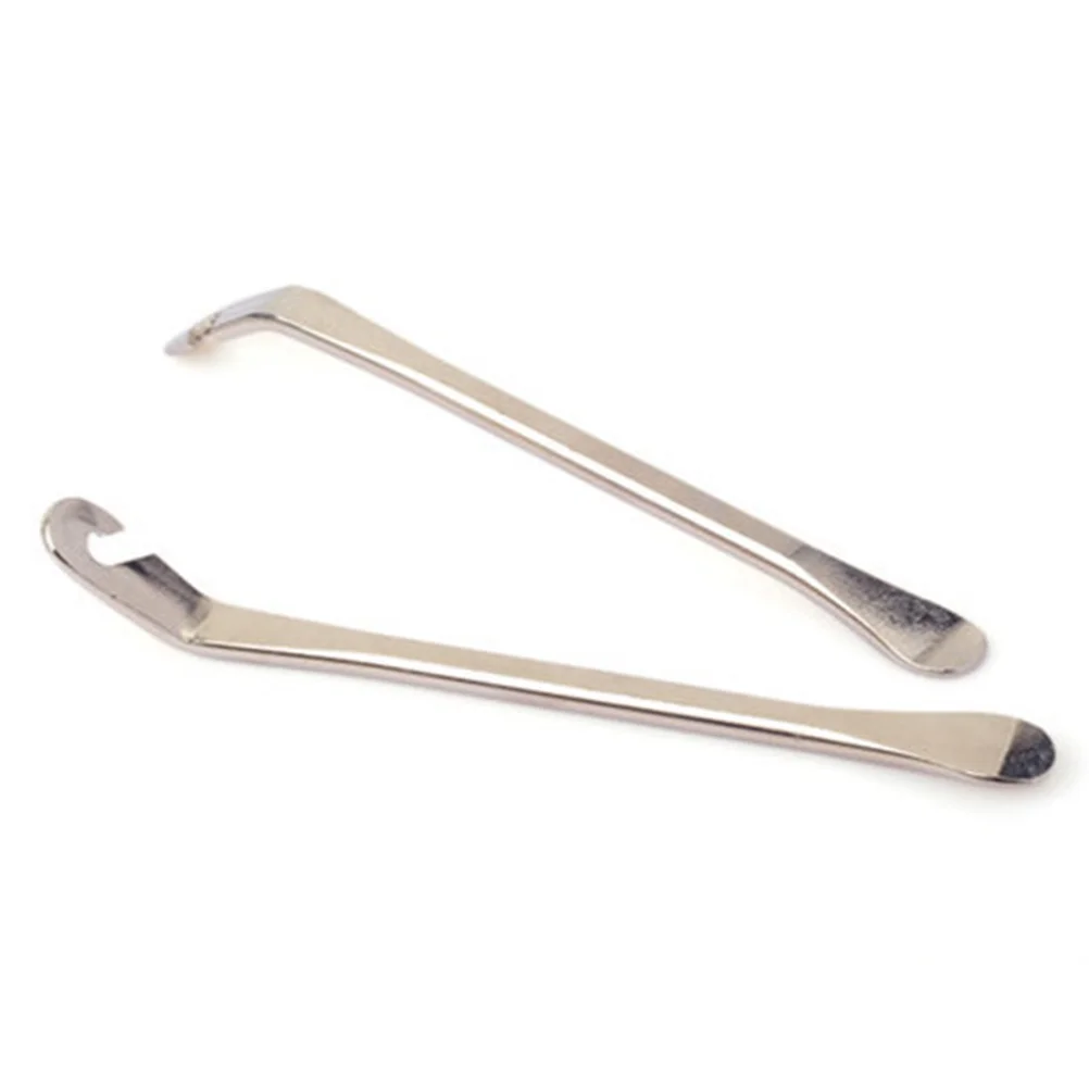 

2 pcs Tire Levers Thin Strong Bike Repair Tire Lever Tool Metal Pry Bars For All Tires Easy Carry Cycling Toolkit