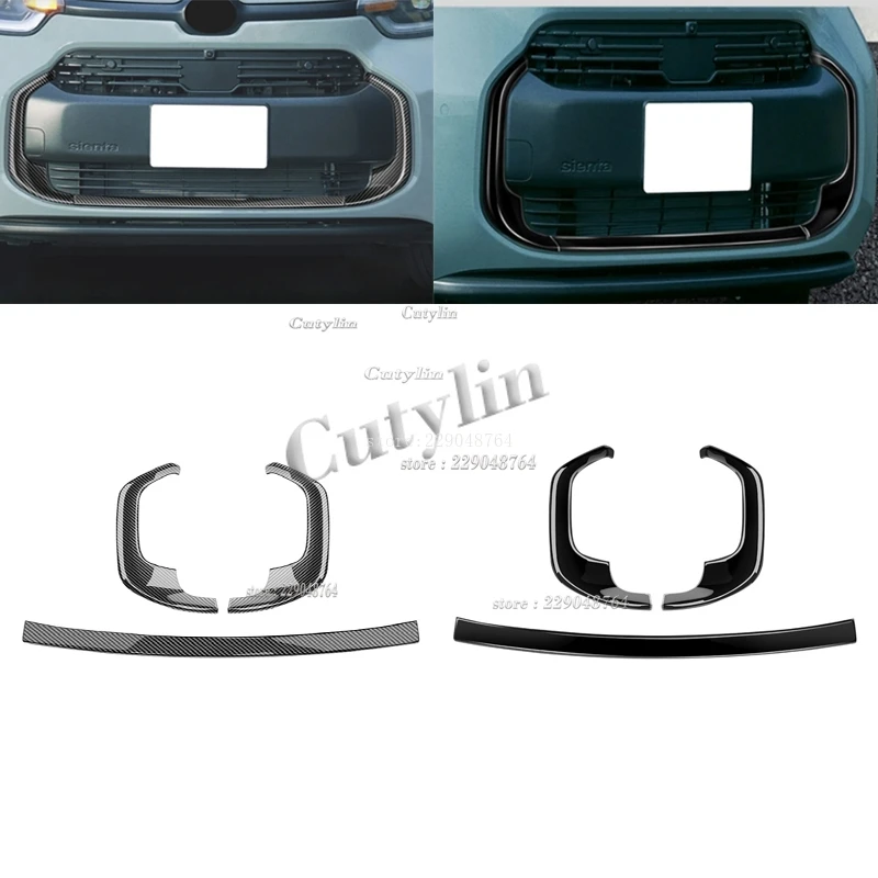 

For Toyota sienta 10 seris 2022 2023 ABS Black Car AccessoriesFront Bumper Engine Grill Center Grille Upper mesh Cover trim