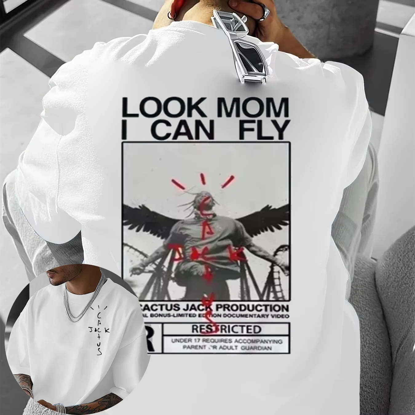 سترة ترافيس لخريف وشتاء 2025 تبدو أمي يمكنني طيران 100% قطن بقلنسوة للنساء، سترة هاراجوكو للجنسين Y2K