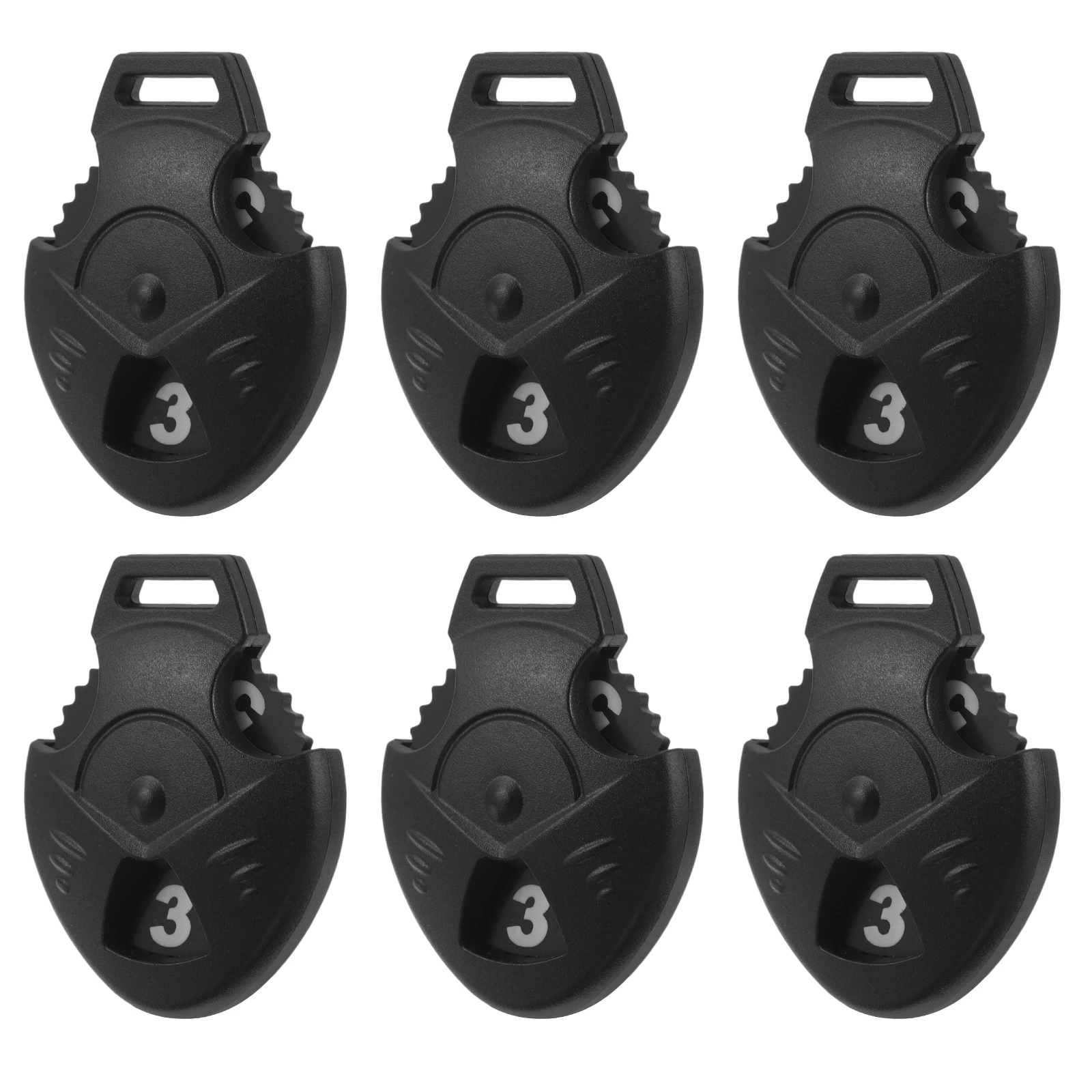 

6pcs Golf Club Head Cover Tags Number Labels Reusable Plastic Markers Flexible Identification Lightweight Portable Scoring