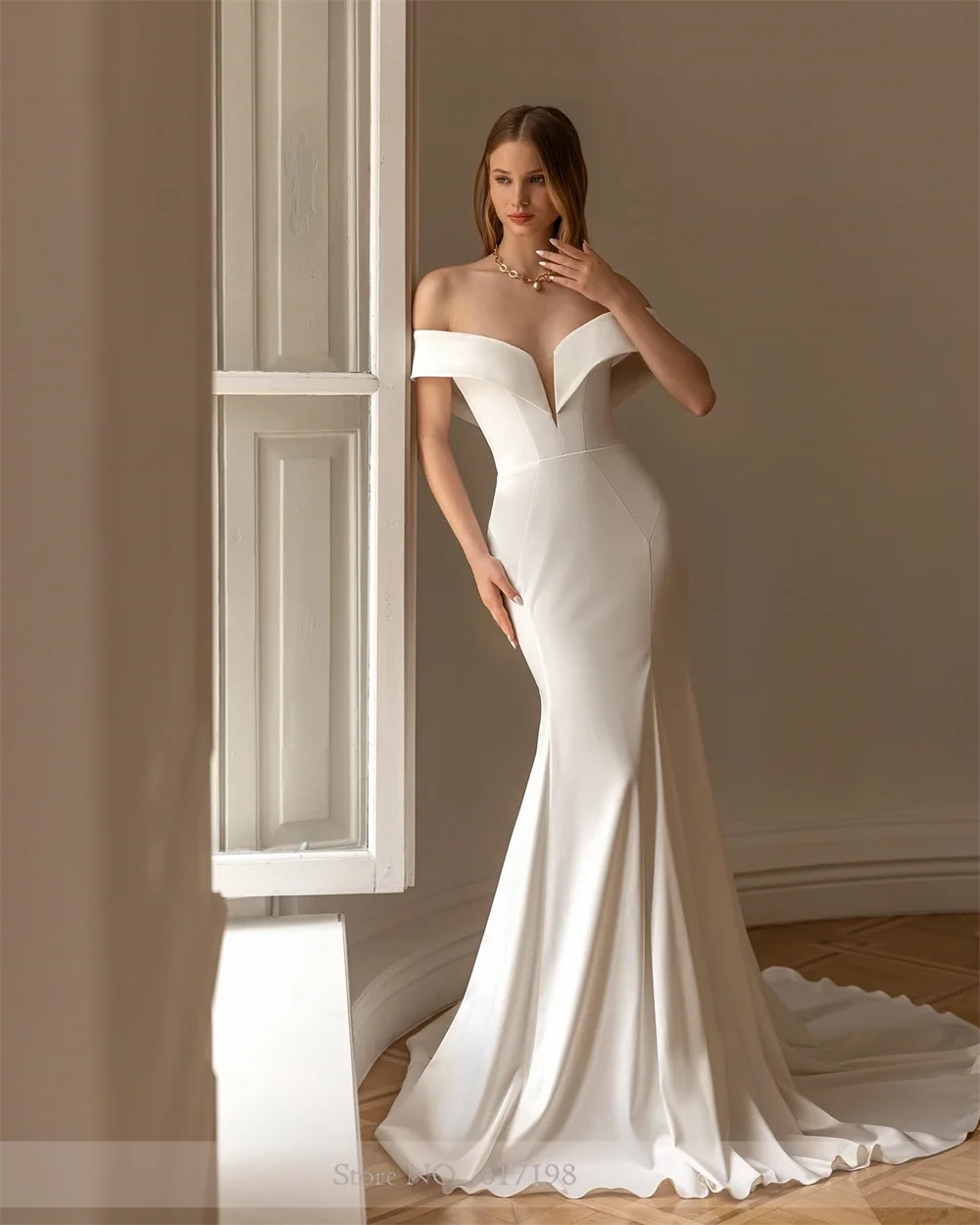 Robe de Mariée Plissée en Satin, Sirène Sexy, Parfaite, pour les Patients