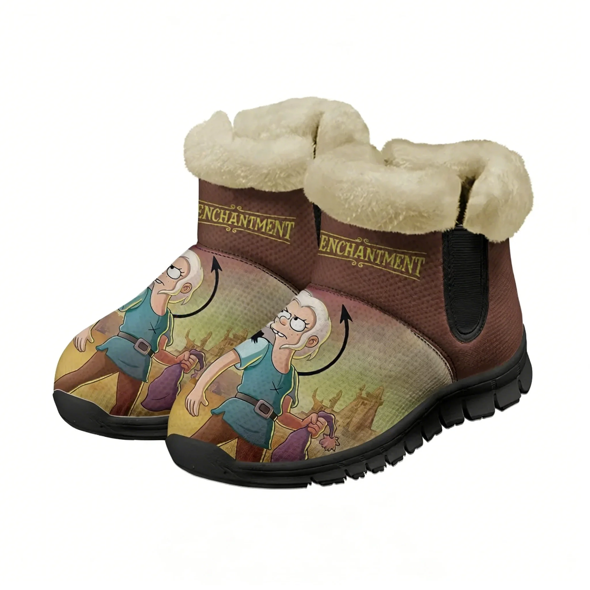 

Disenchantment Snow Boot Men Women Teentager Warm Boot High Quality Personalized Fashion Casual Lightweight Sneaker Custom Shoes