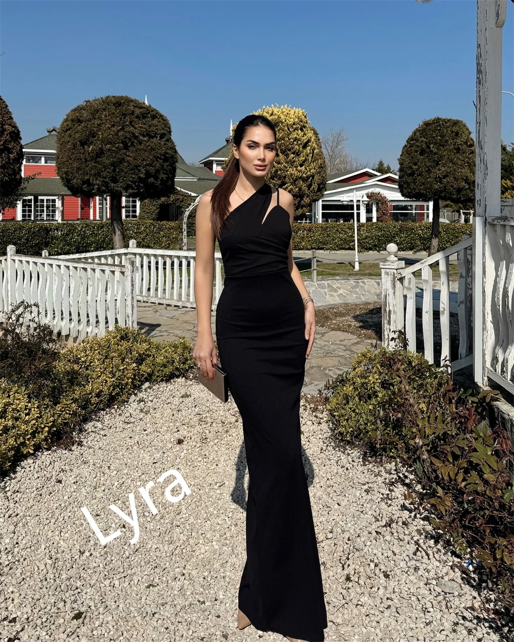 Gaun Prom Satu Bahu Jersey Klasik Kustom Kualitas Tinggi untuk Wanita Arab Saudi Gaun Malam 2025 Gaun Pesta Putri Duyung